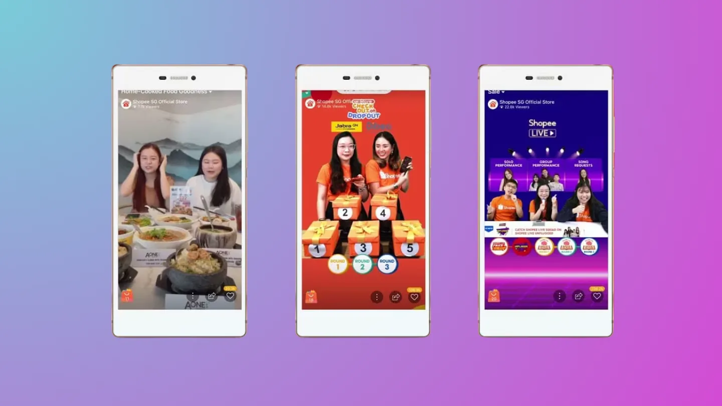 contoh social commerce shopee live