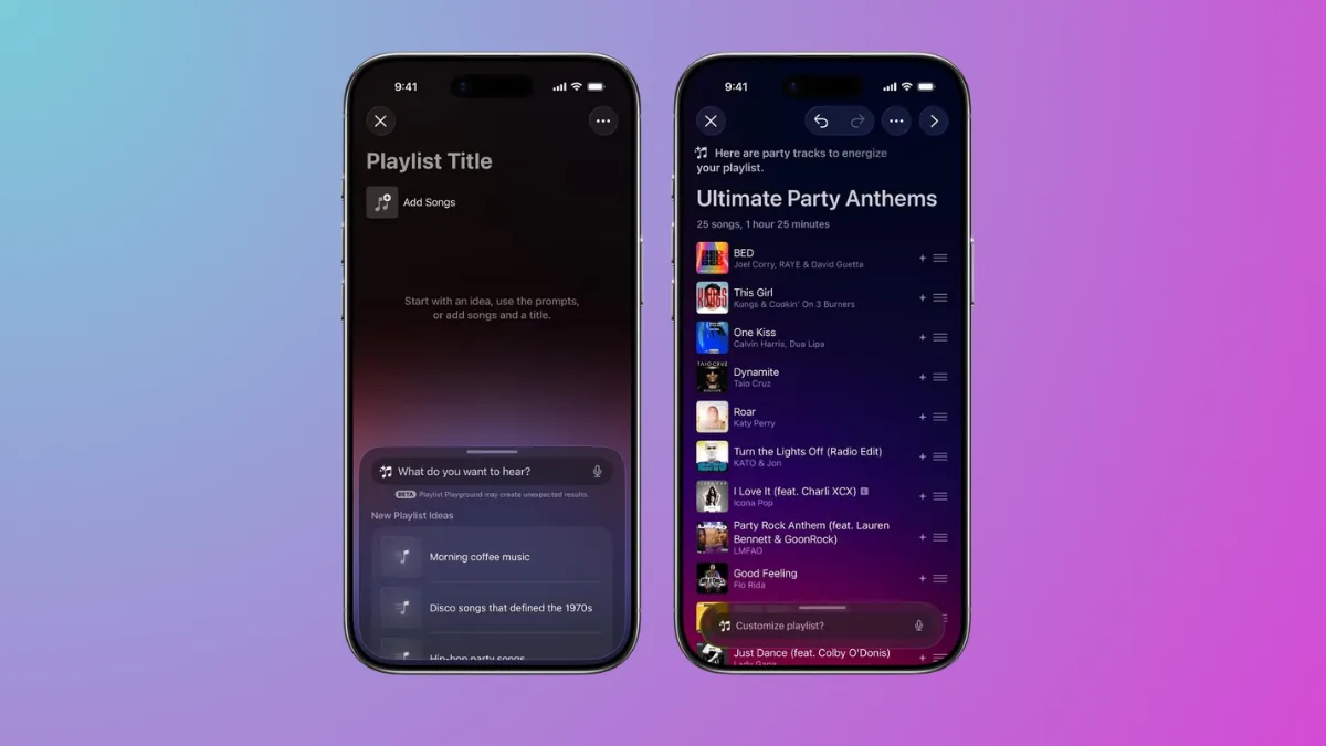 AI Playlist di Apple Music