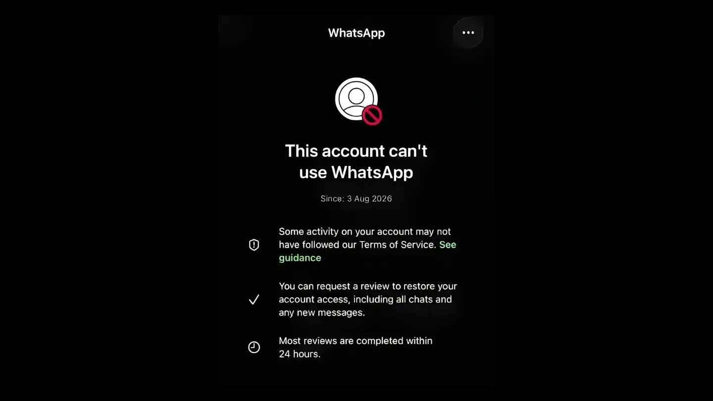 Bacaan this account is under review di whatsapp